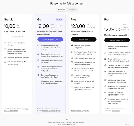 ChatGPT Go - Tarif
